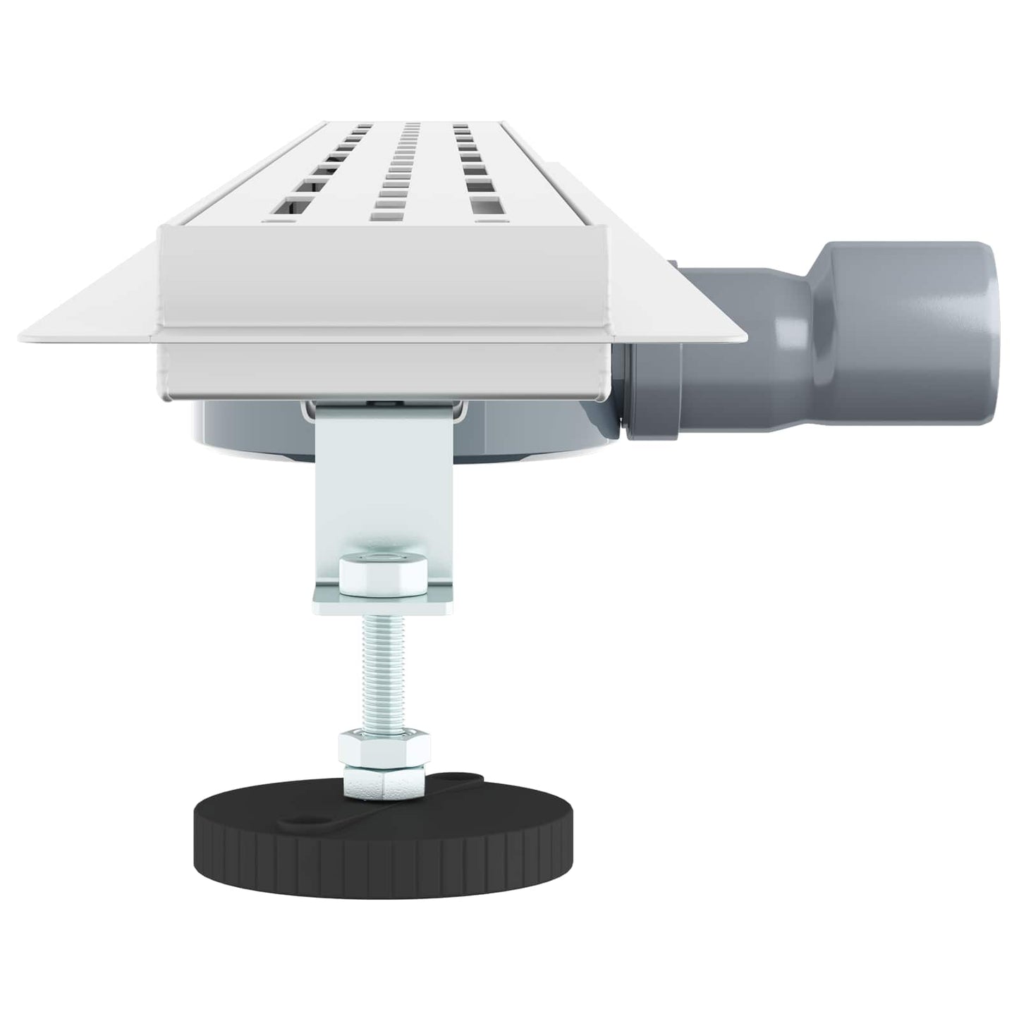 vidaXL Shower Drain Line Design with 360° Siphon Silver 100 cm