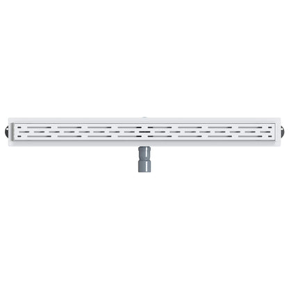 vidaXL Shower Drain Line Design with 360° Siphon Silver 100 cm
