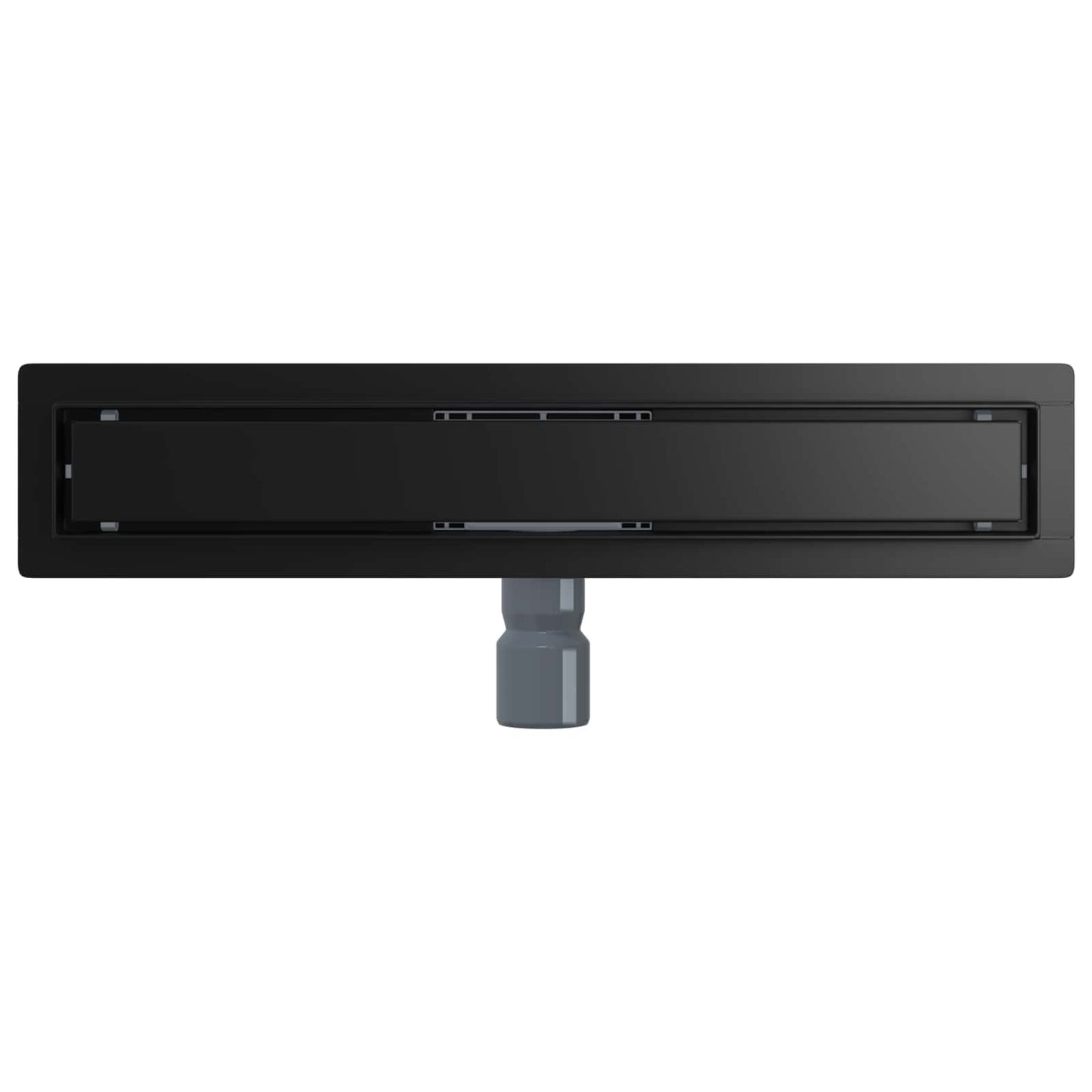 vidaXL 2 in 1 Shower Drain Black 50 cm Stainless Steel 304