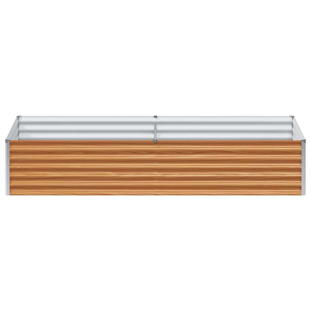 vidaXL Garden Raised Bed 195 x 100 x 36 cm Galvanised Steel