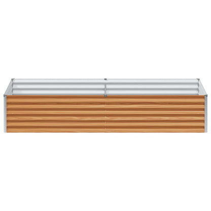 vidaXL Garden Raised Bed 195 x 100 x 36 cm Galvanised Steel