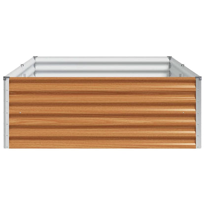 vidaXL Garden Raised Bed 195 x 100 x 36 cm Galvanised Steel
