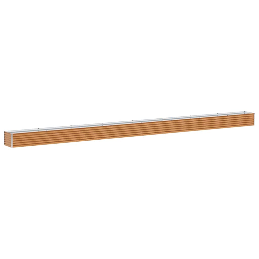 vidaXL Garden Raised Bed Light Brown 775 x 50 x 36 cm Galvanised Steel