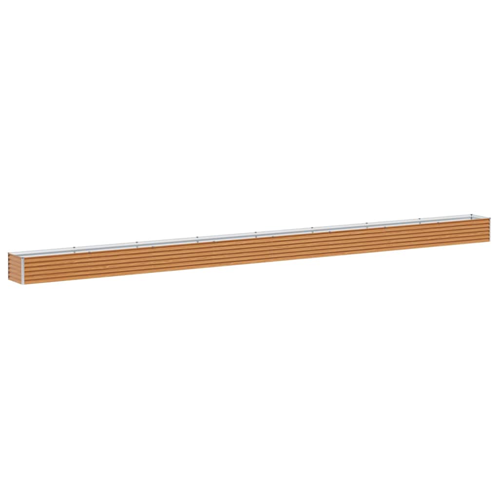 vidaXL Garden Raised Bed Light Brown 775 x 50 x 36 cm Galvanised Steel