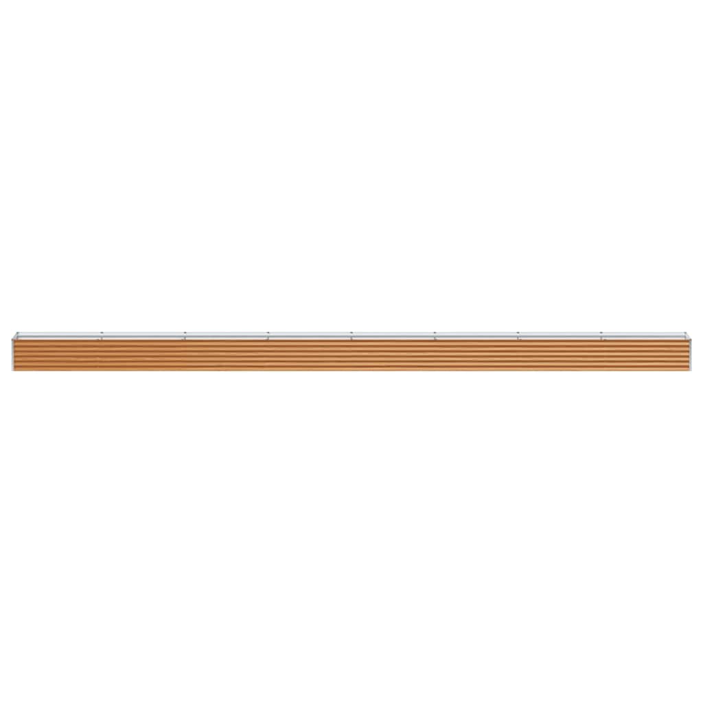 vidaXL Garden Raised Bed Light Brown 775 x 50 x 36 cm Galvanised Steel