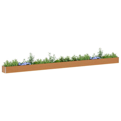 vidaXL Garden Raised Bed Light Brown 775 x 50 x 36 cm Galvanised Steel