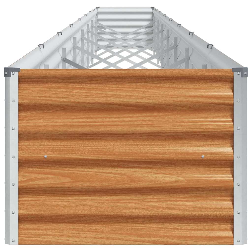 vidaXL Garden Raised Bed Light Brown 775 x 50 x 36 cm Galvanised Steel