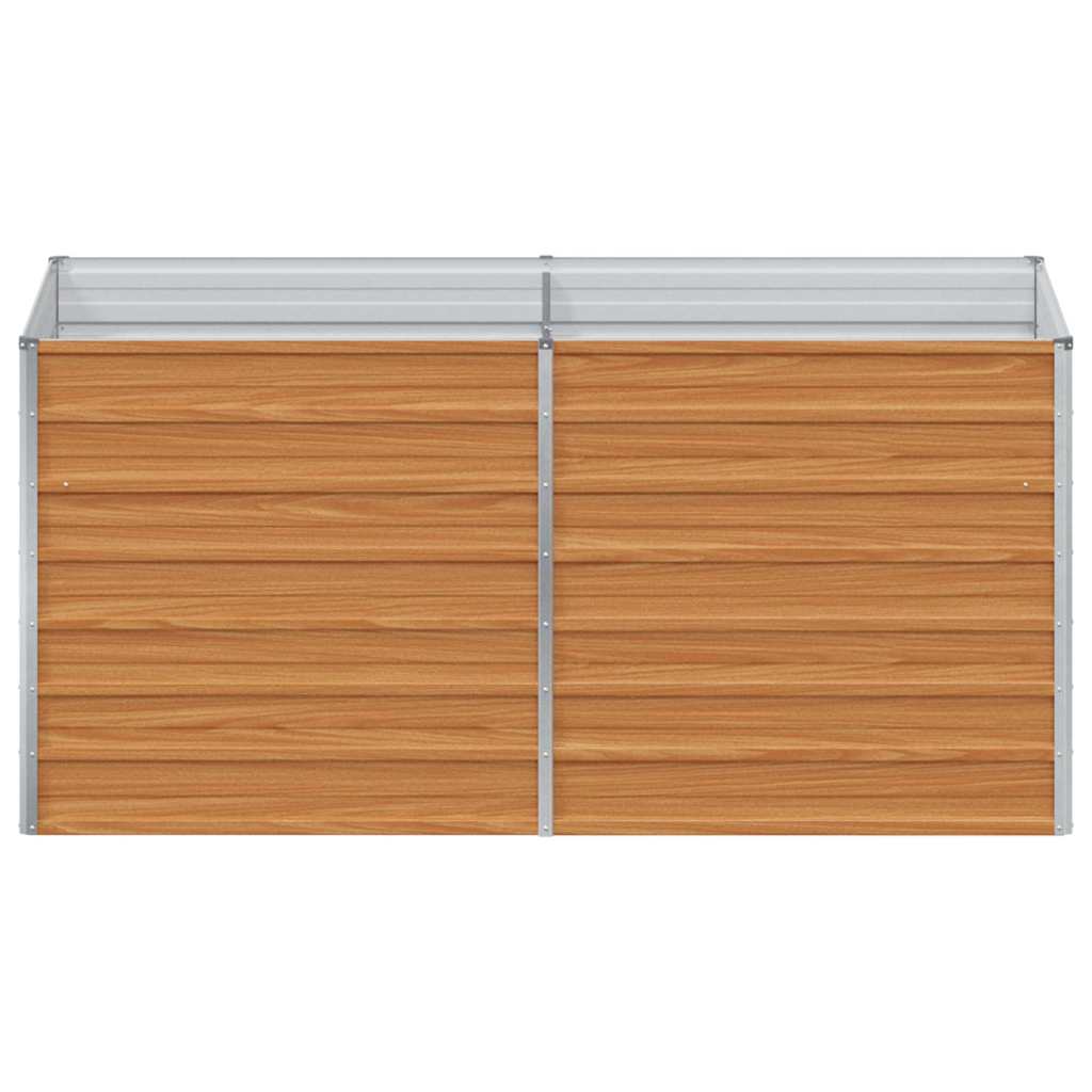 vidaXL Garden Raised Bed Light Brown 160 x 80 x 77 cm Galvanised Steel