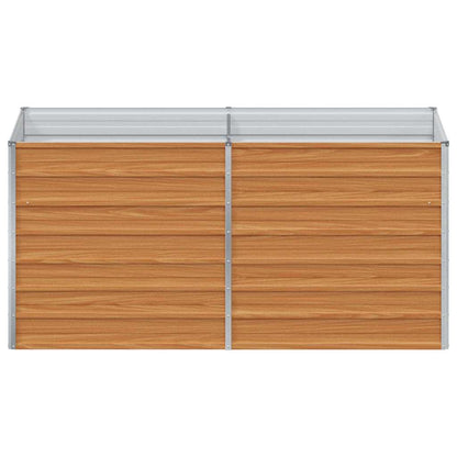 vidaXL Garden Raised Bed Light Brown 160 x 80 x 77 cm Galvanised Steel