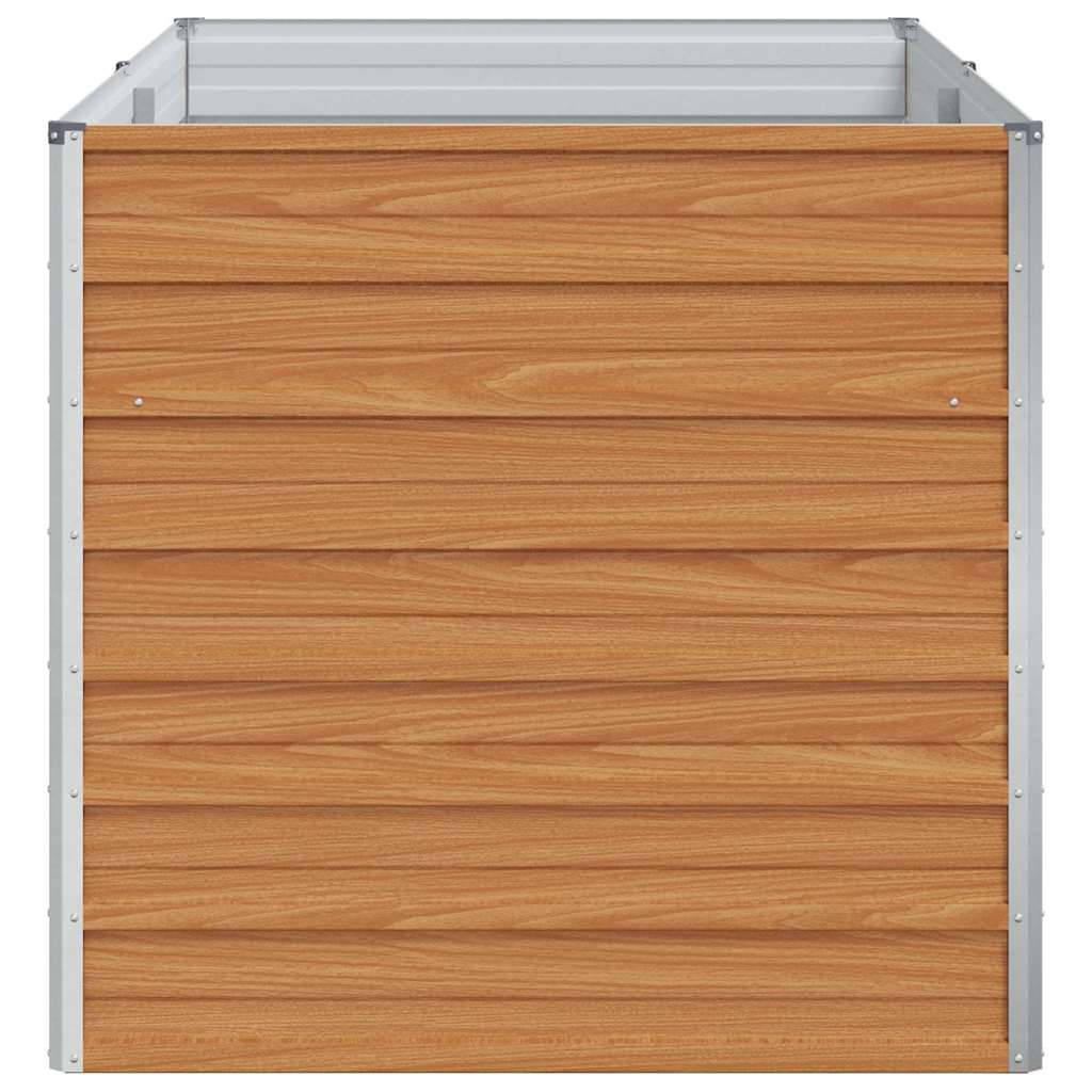 vidaXL Garden Raised Bed Light Brown 160 x 80 x 77 cm Galvanised Steel