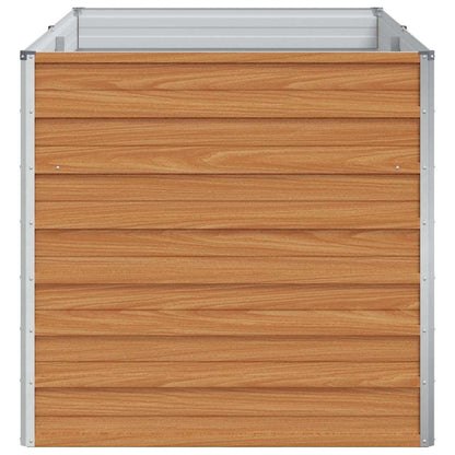 vidaXL Garden Raised Bed Light Brown 160 x 80 x 77 cm Galvanised Steel