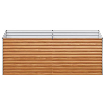 vidaXL Garden Raised Bed 195 x 100 x 68 cm Galvanised Steel