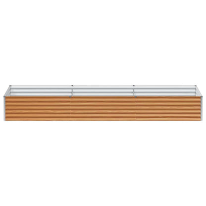 vidaXL Garden Raised Bed 290 x 100 x 36 cm Galvanised Steel