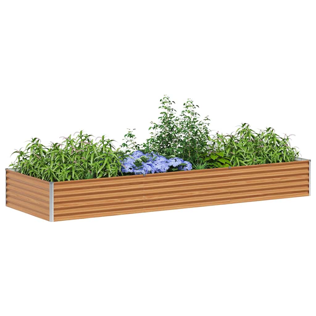 vidaXL Garden Raised Bed 290 x 100 x 36 cm Galvanised Steel