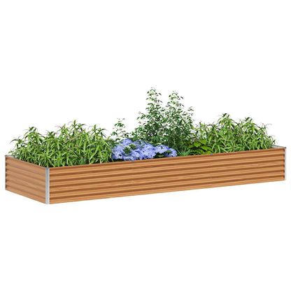 vidaXL Garden Raised Bed 290 x 100 x 36 cm Galvanised Steel