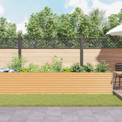 vidaXL Garden Raised Bed 485 x 100 x 68 cm Galvanised Steel