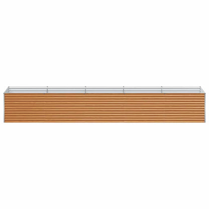 vidaXL Garden Raised Bed 485 x 100 x 68 cm Galvanised Steel