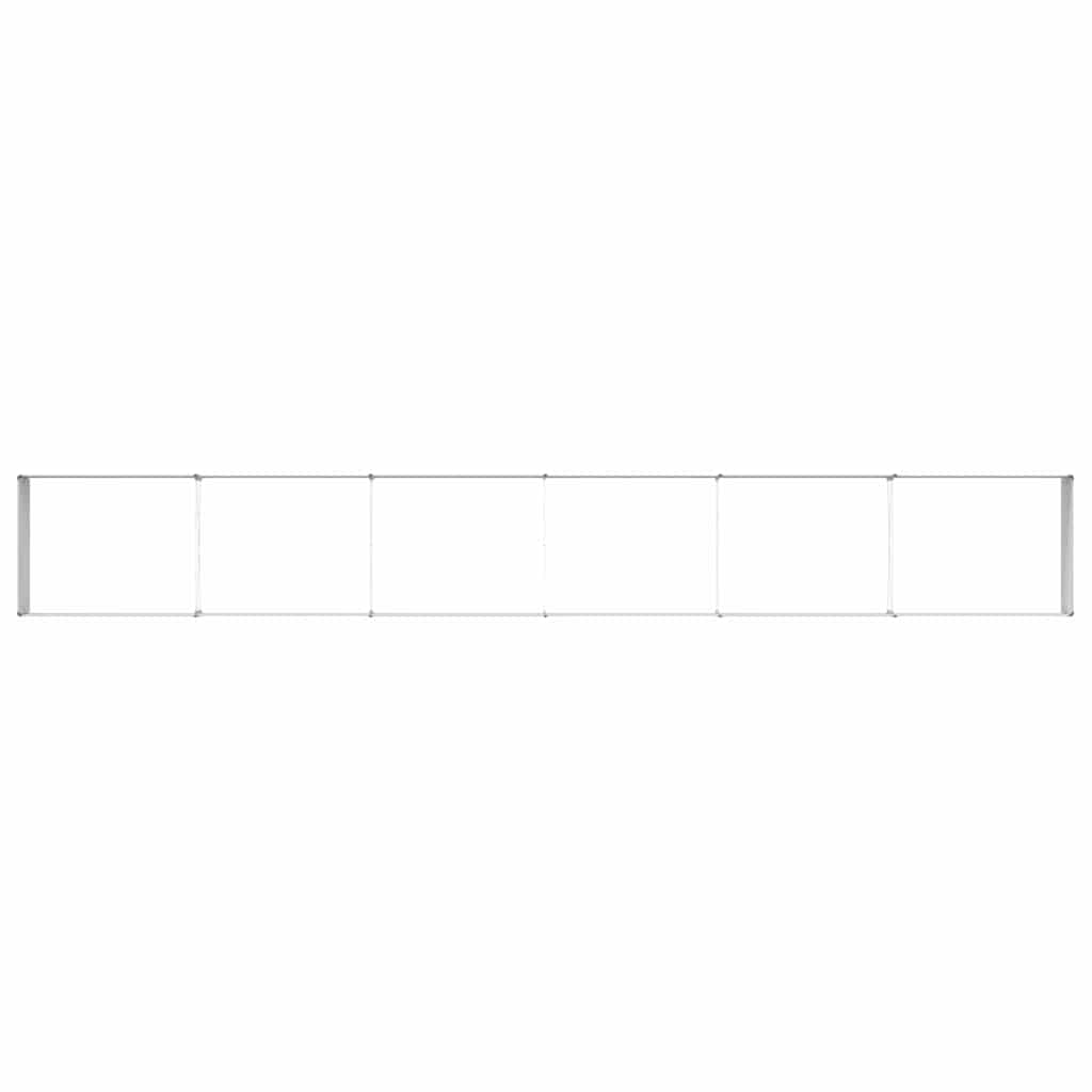 vidaXL Garden Raised Bed Light Brown 600 x 80 x 45 cm Galvanised Steel