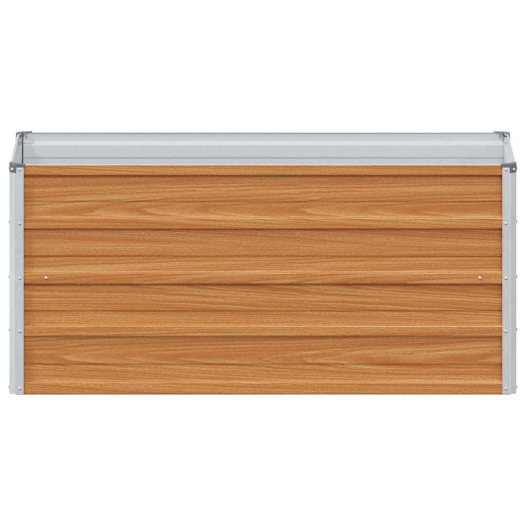vidaXL Garden Raised Bed Light Brown 100 x 40 x 45 cm Galvanised Steel