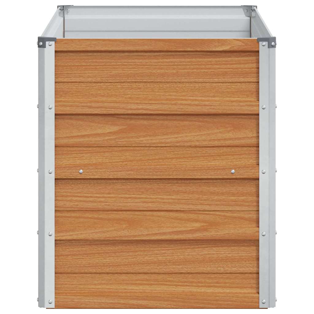 vidaXL Garden Raised Bed Light Brown 100 x 40 x 45 cm Galvanised Steel