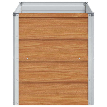 vidaXL Garden Raised Bed Light Brown 100 x 40 x 45 cm Galvanised Steel