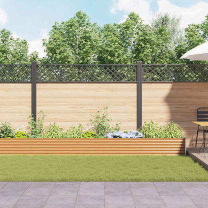 vidaXL Garden Raised Bed Light Brown 485 x 50 x 36 cm Galvanised Steel