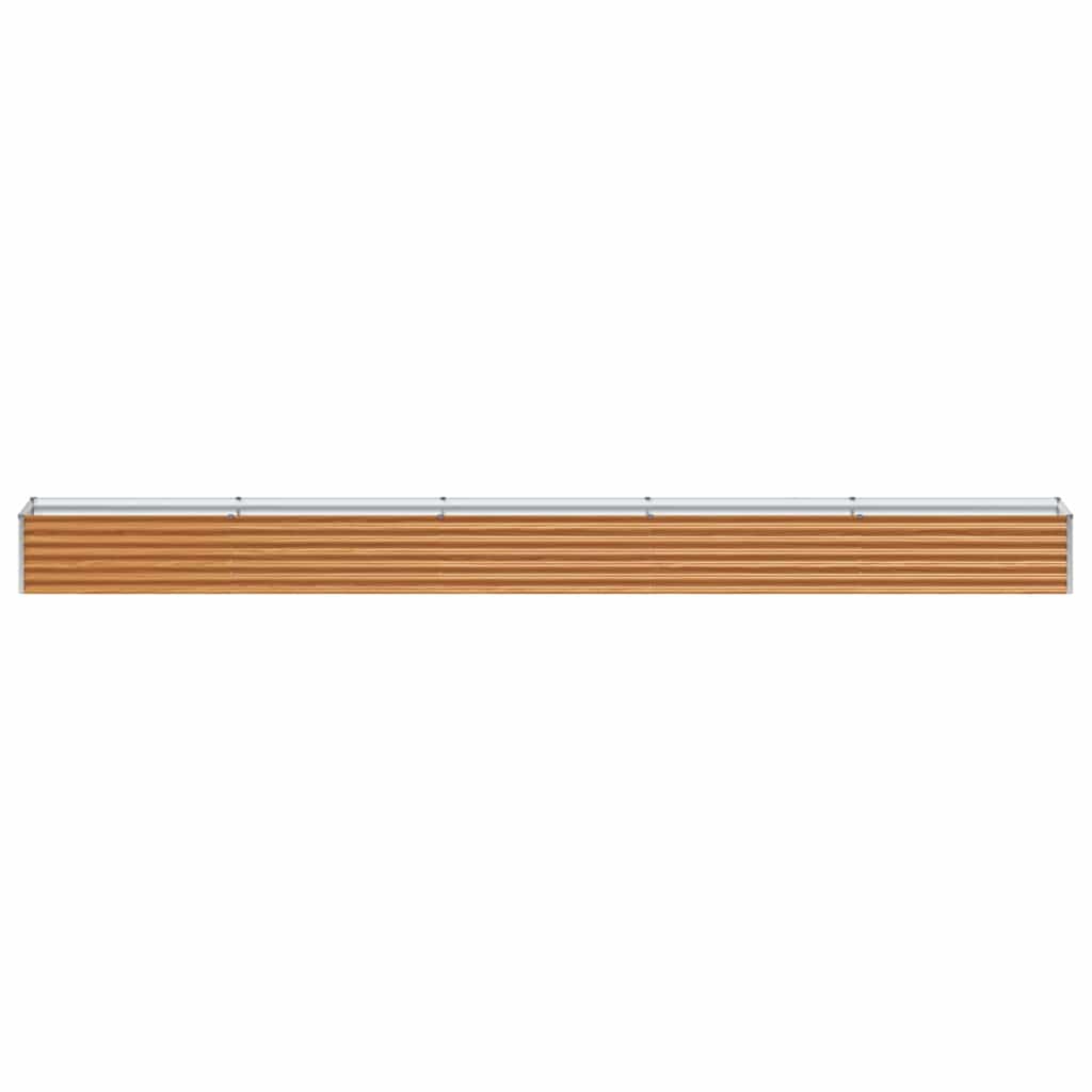 vidaXL Garden Raised Bed Light Brown 485 x 50 x 36 cm Galvanised Steel