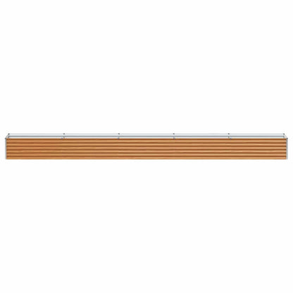vidaXL Garden Raised Bed Light Brown 485 x 50 x 36 cm Galvanised Steel