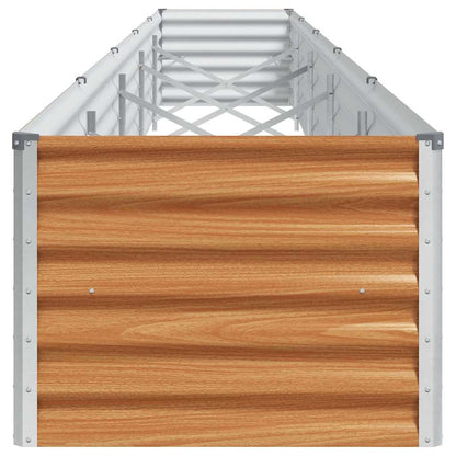 vidaXL Garden Raised Bed Light Brown 485 x 50 x 36 cm Galvanised Steel