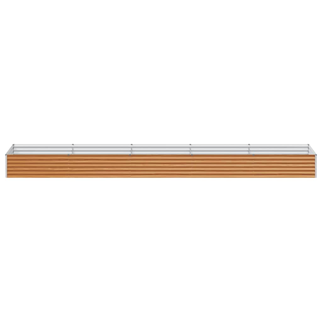 vidaXL Garden Raised Bed 485 x 100 x 36 cm Galvanised Steel