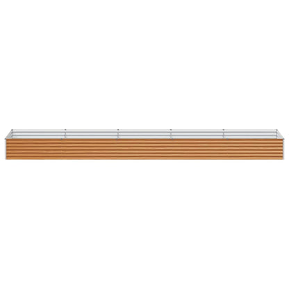 vidaXL Garden Raised Bed 485 x 100 x 36 cm Galvanised Steel