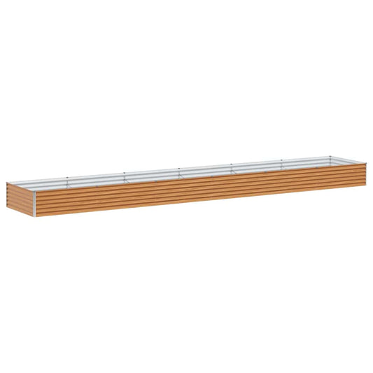 vidaXL Garden Raised Bed 582 x 100 x 36 cm Galvanised Steel