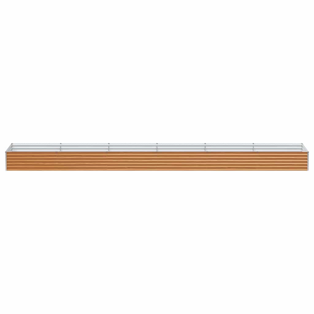 vidaXL Garden Raised Bed 582 x 100 x 36 cm Galvanised Steel