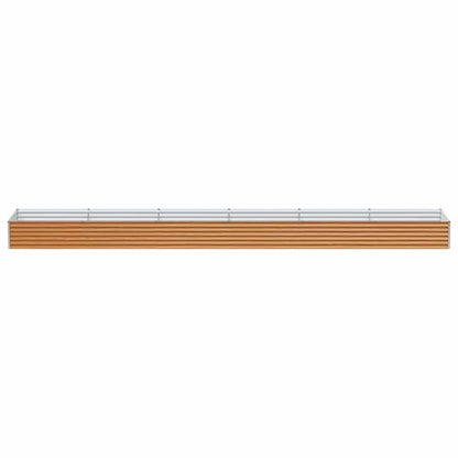 vidaXL Garden Raised Bed 582 x 100 x 36 cm Galvanised Steel