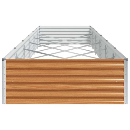 vidaXL Garden Raised Bed 582 x 100 x 36 cm Galvanised Steel
