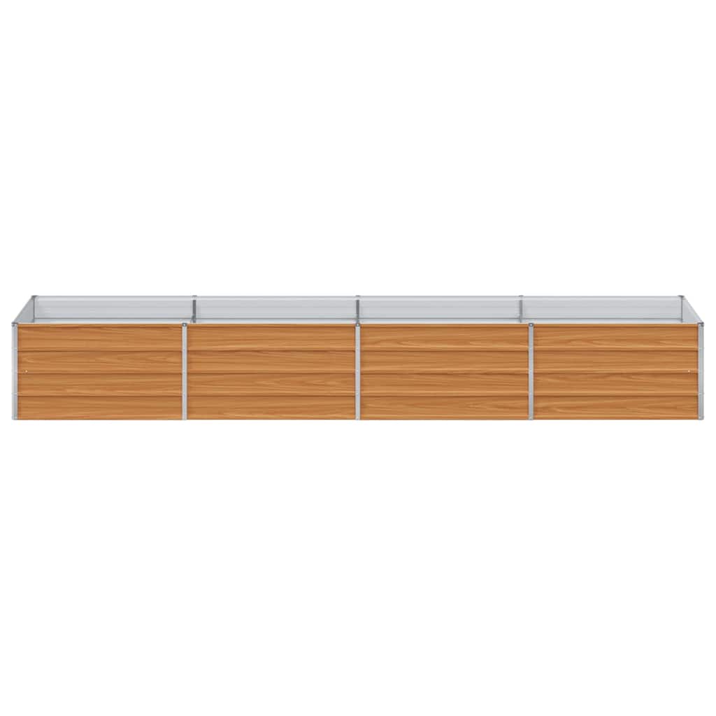 vidaXL Garden Raised Bed Light Brown 320 x 80 x 45 cm Galvanised Steel