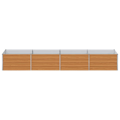 vidaXL Garden Raised Bed Light Brown 320 x 80 x 45 cm Galvanised Steel