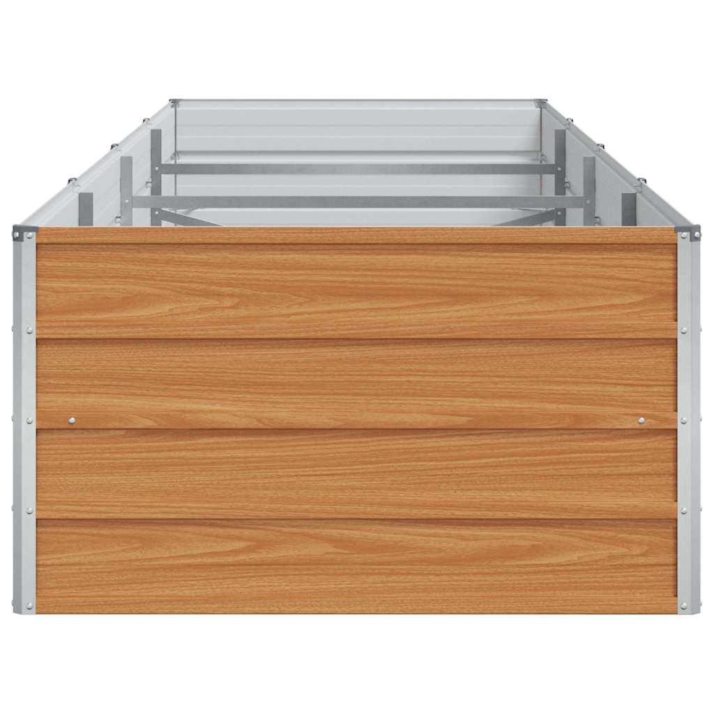 vidaXL Garden Raised Bed Light Brown 320 x 80 x 45 cm Galvanised Steel