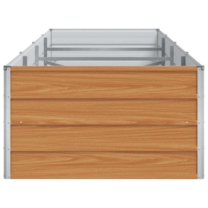 vidaXL Garden Raised Bed Light Brown 320 x 80 x 45 cm Galvanised Steel