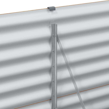 vidaXL Garden Raised Bed Light Brown 98 x 50 x 68 cm Galvanised Steel