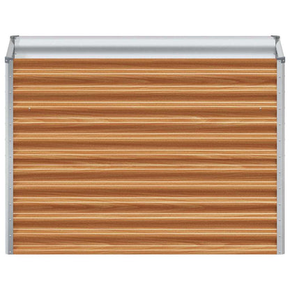 vidaXL Garden Raised Bed Light Brown 98 x 50 x 68 cm Galvanised Steel