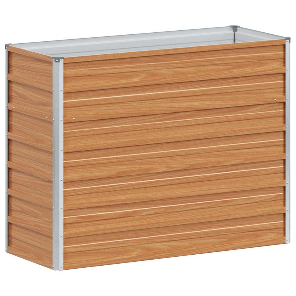 vidaXL Garden Raised Bed Light Brown 100 x 40 x 77 cm Galvanised Steel
