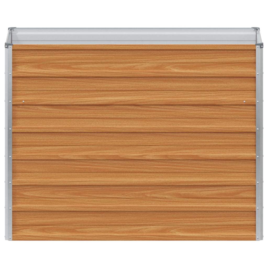 vidaXL Garden Raised Bed Light Brown 100 x 40 x 77 cm Galvanised Steel