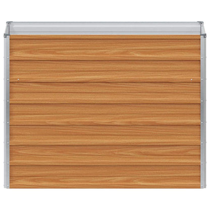 vidaXL Garden Raised Bed Light Brown 100 x 40 x 77 cm Galvanised Steel