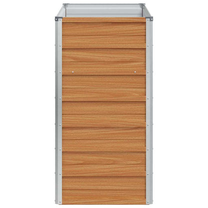 vidaXL Garden Raised Bed Light Brown 100 x 40 x 77 cm Galvanised Steel