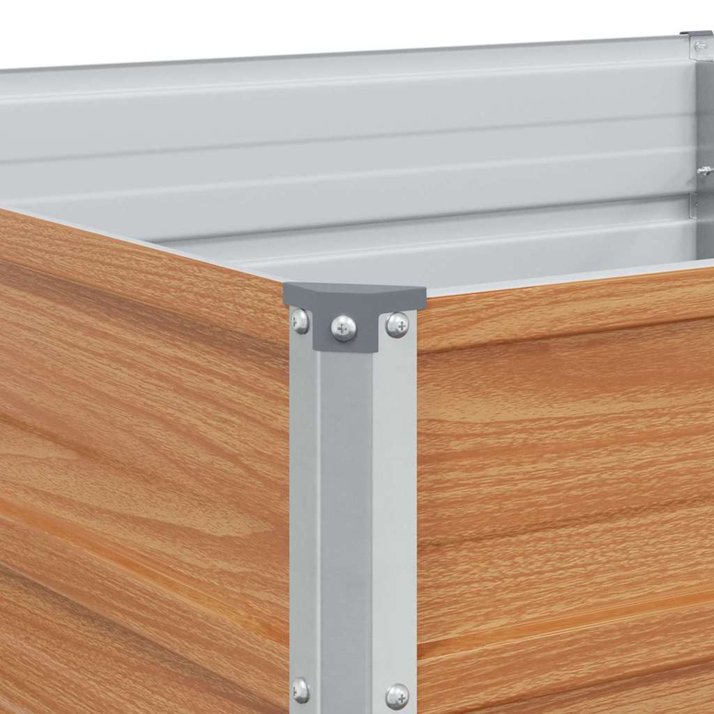 vidaXL Garden Raised Bed Light Brown 240 x 80 x 45 cm Galvanised Steel
