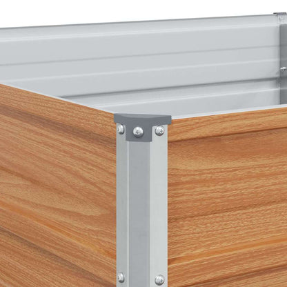 vidaXL Garden Raised Bed Light Brown 240 x 80 x 45 cm Galvanised Steel