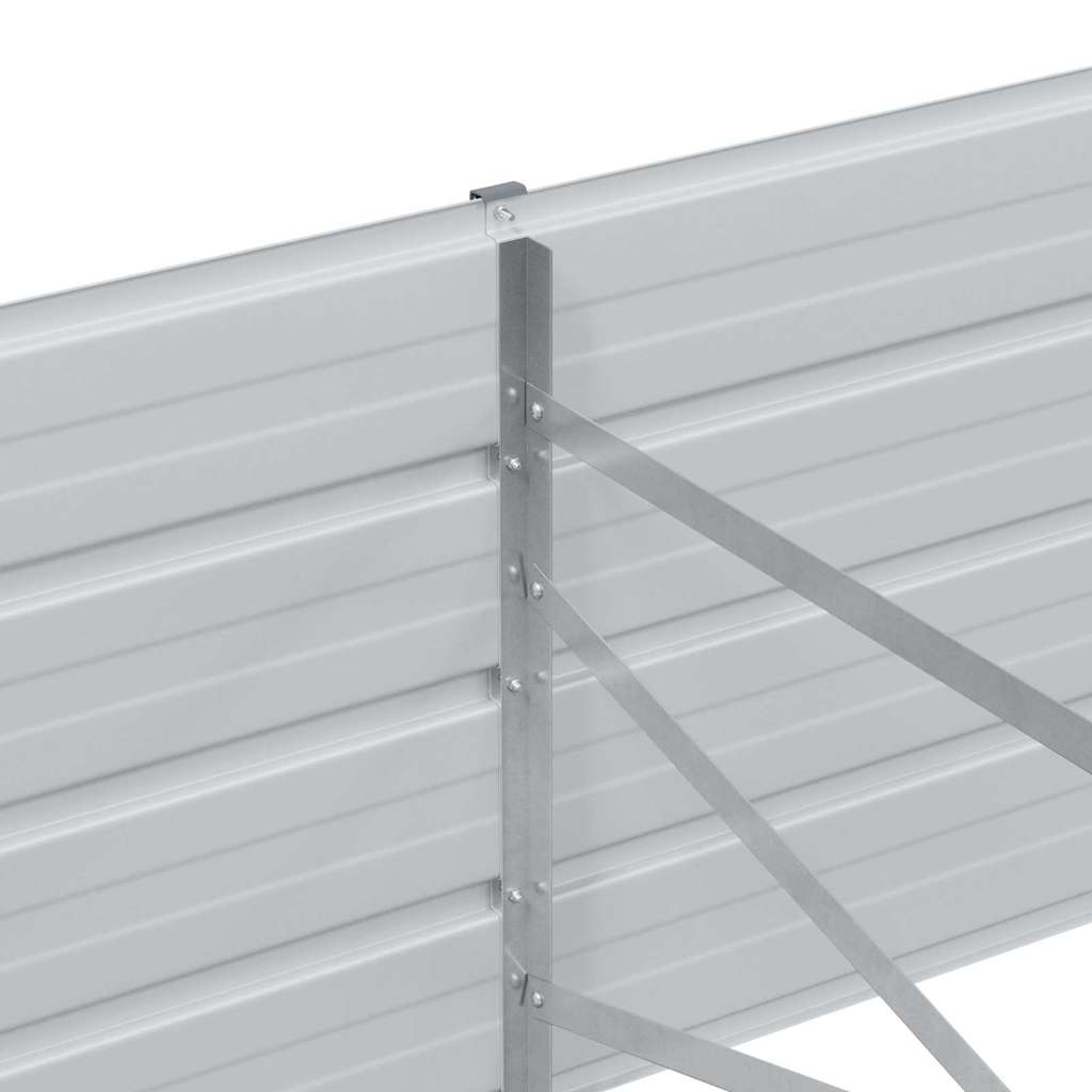 vidaXL Garden Raised Bed Light Brown 240 x 80 x 45 cm Galvanised Steel