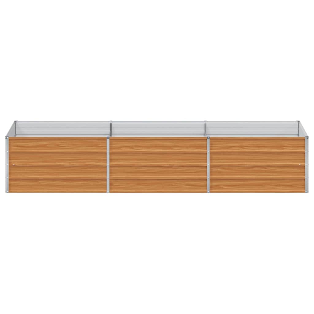 vidaXL Garden Raised Bed Light Brown 240 x 80 x 45 cm Galvanised Steel