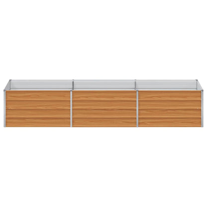 vidaXL Garden Raised Bed Light Brown 240 x 80 x 45 cm Galvanised Steel